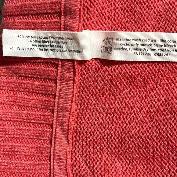 Aeropostale Coral Open Front Cardigan Sweater | Size Small - Picture 5 of 6